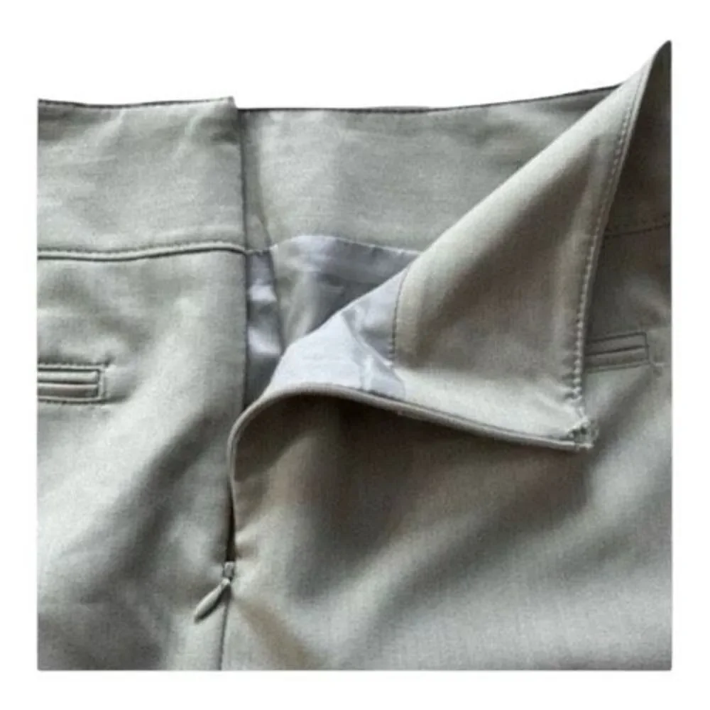 Worthington Beige Pencil Above Knee Length Skirt Size 12 Back Zip Formal Career